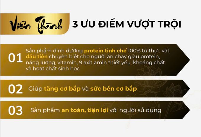 3 ưu điểm vượt trội của Protein từ thực vật Viên Thành